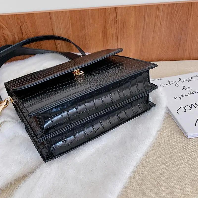 Elegant Patent Leather Messenger Bag