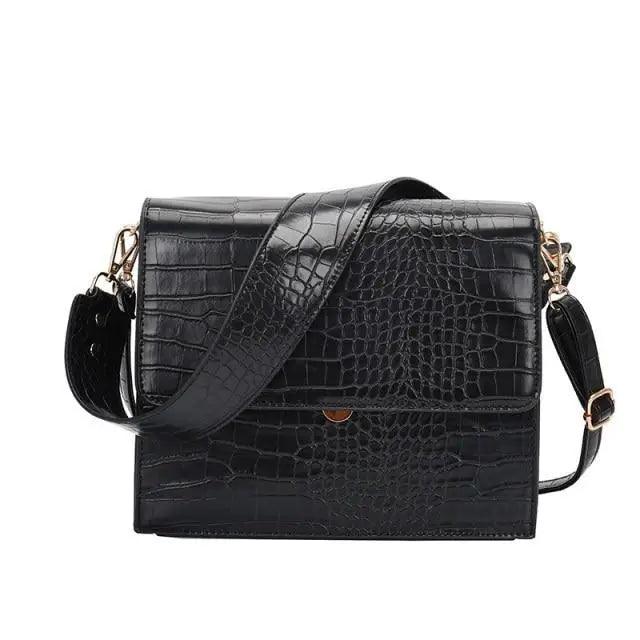 Elegant Patent Leather Messenger Bag