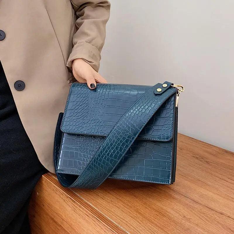 Elegant Patent Leather Messenger Bag