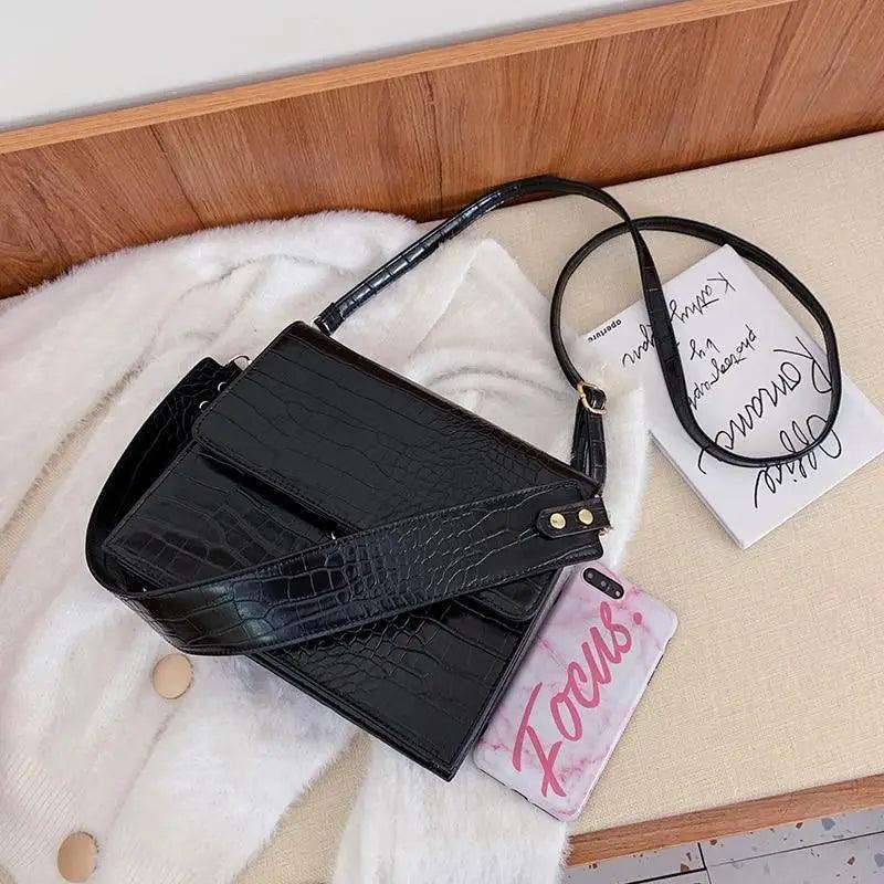 Elegant Patent Leather Messenger Bag