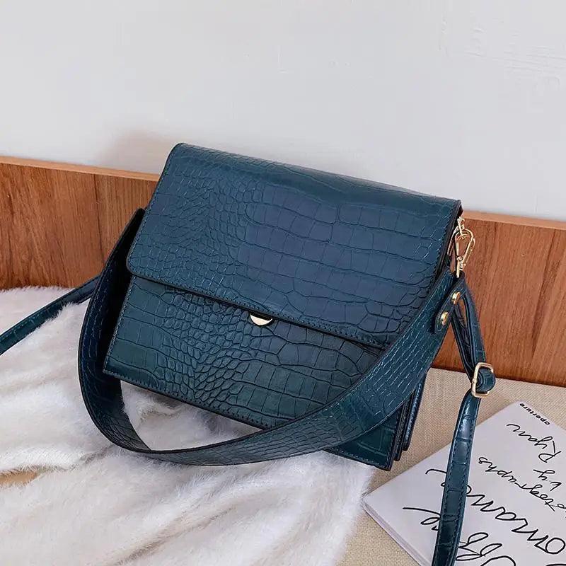 Elegant Patent Leather Messenger Bag