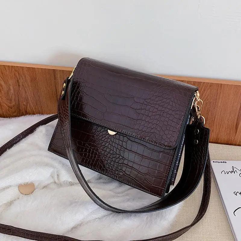 Elegant Patent Leather Messenger Bag
