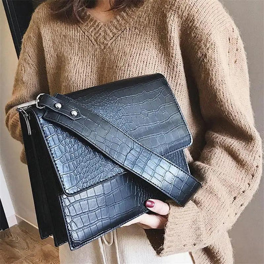 Elegant Patent Leather Messenger Bag