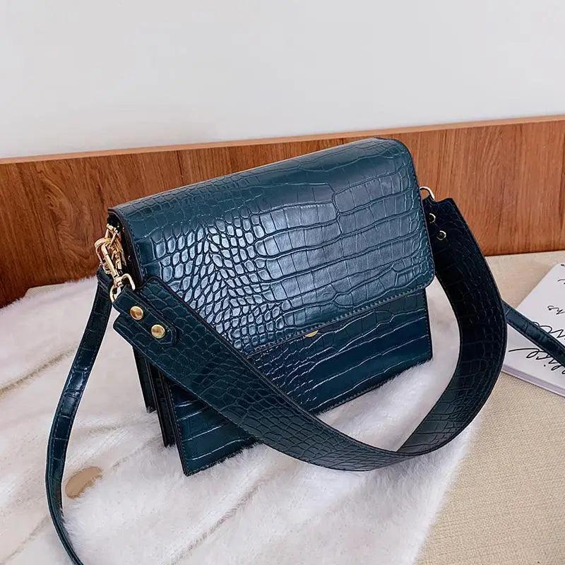 Elegant Patent Leather Messenger Bag