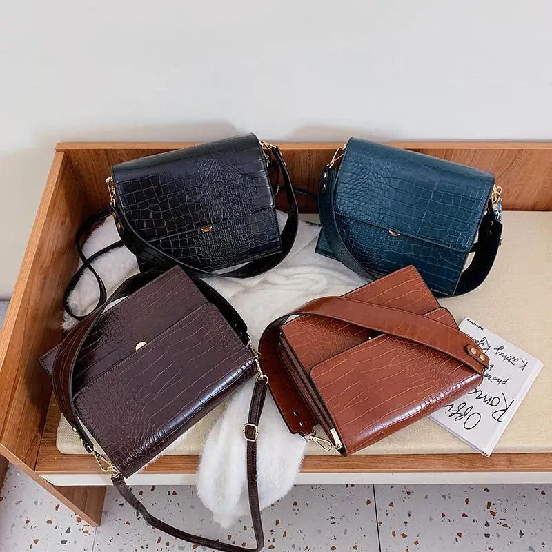 Elegant Patent Leather Messenger Bag