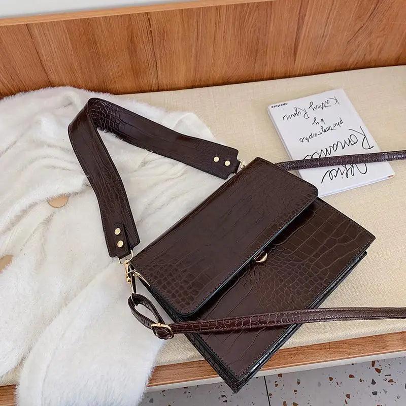 Elegant Patent Leather Messenger Bag