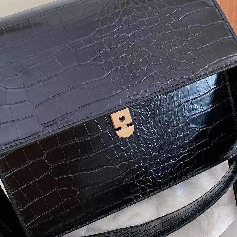 Elegant Patent Leather Messenger Bag