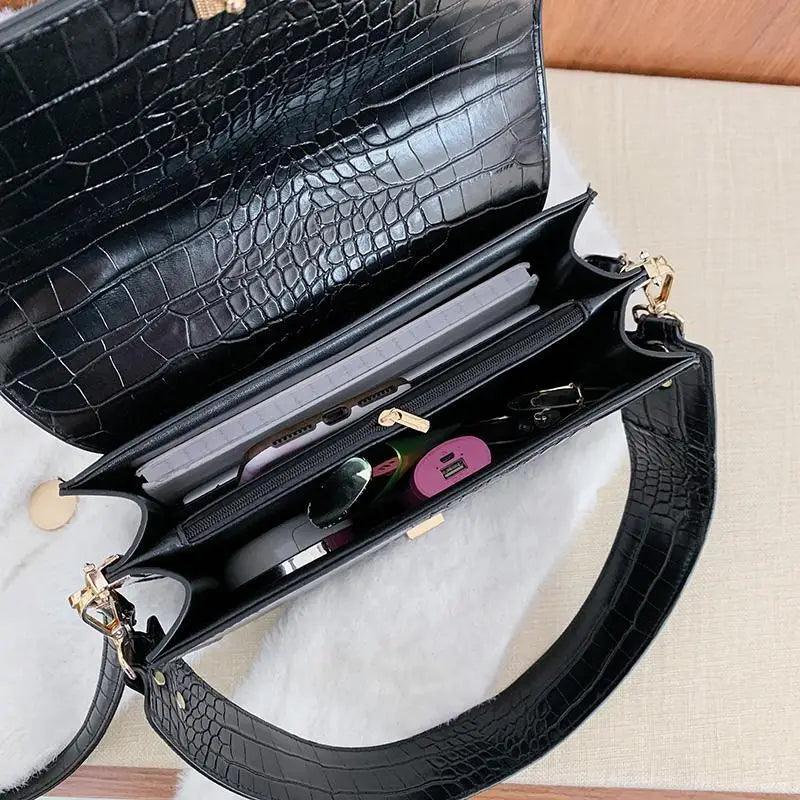 Elegant Patent Leather Messenger Bag