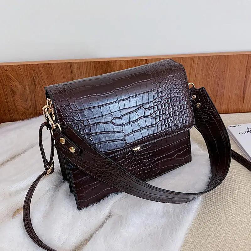 Elegant Patent Leather Messenger Bag