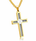 Cable Cross Necklace