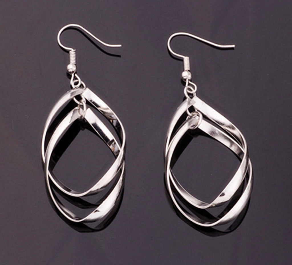 Infinity twist 2 hoop earrings