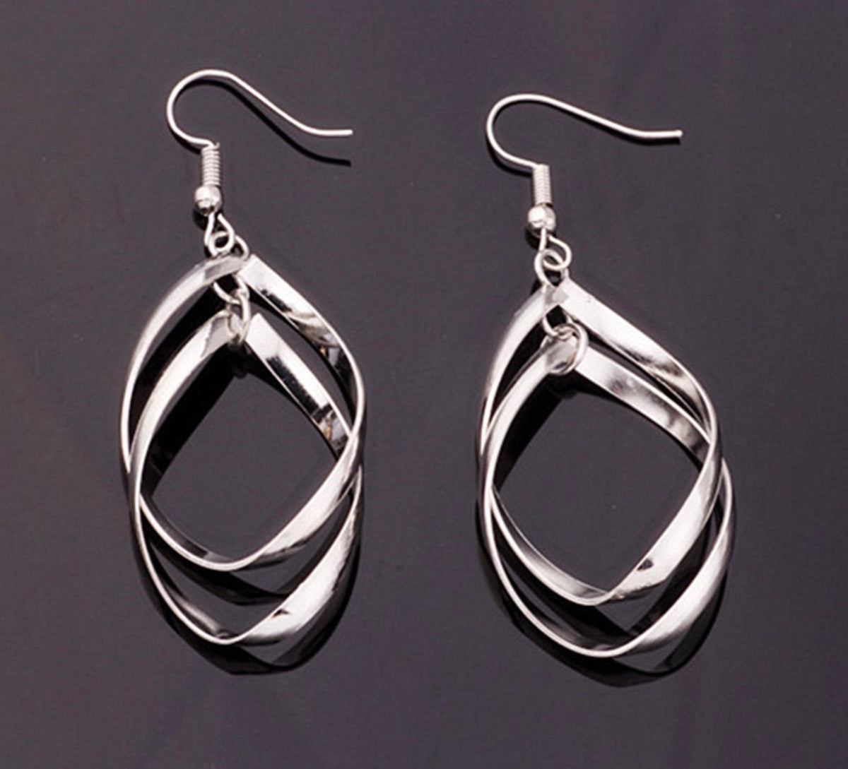 Infinity twist 2 hoop earrings