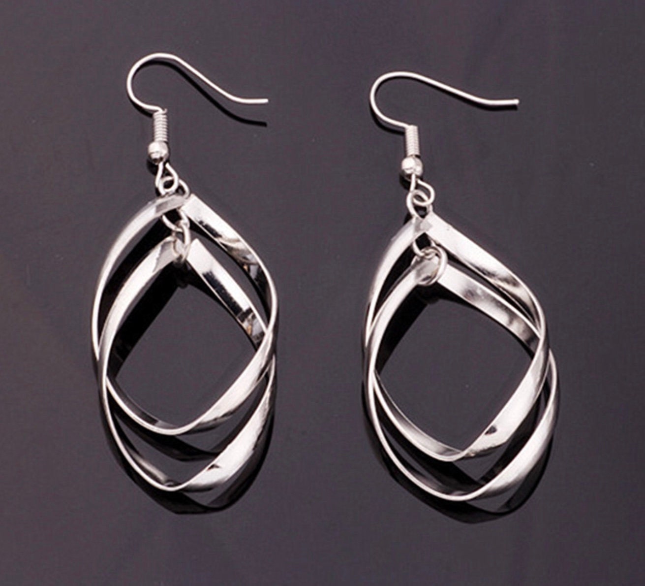 Infinity twist 2 hoop earrings