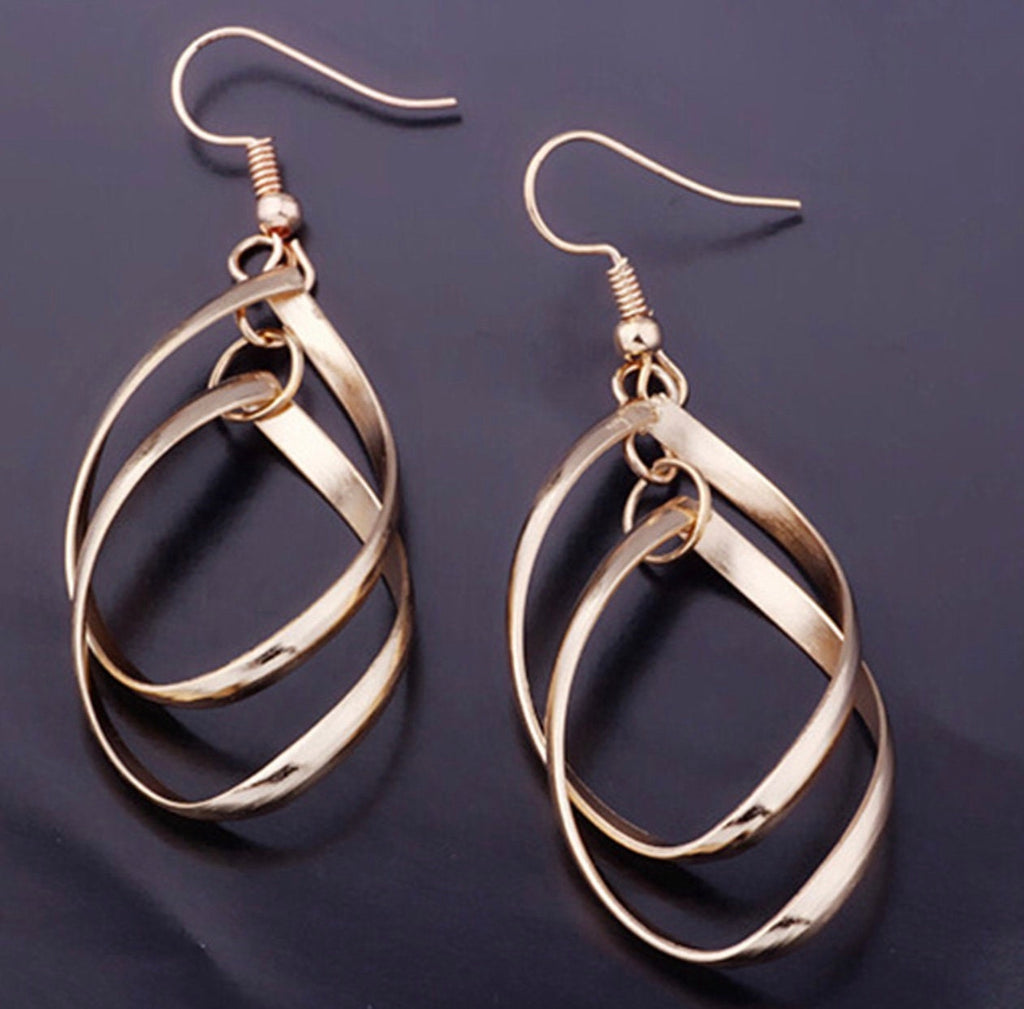 Infinity twist 2 hoop earrings