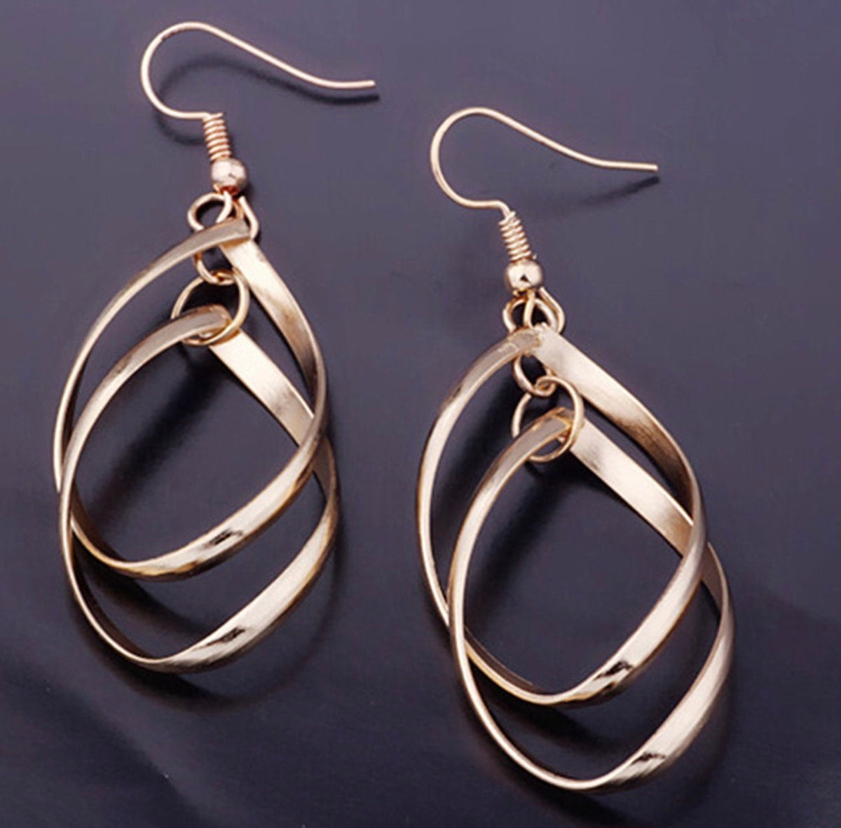 Infinity twist 2 hoop earrings