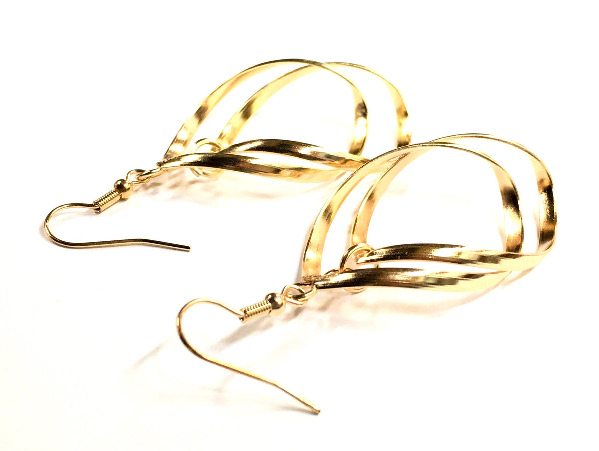 Infinity twist 2 hoop earrings