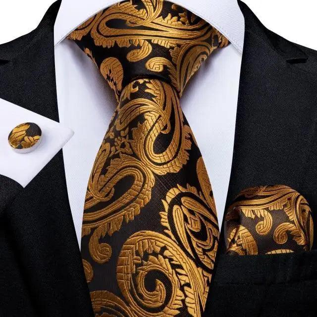 Blue Silk Necktie & Pocket Square Set