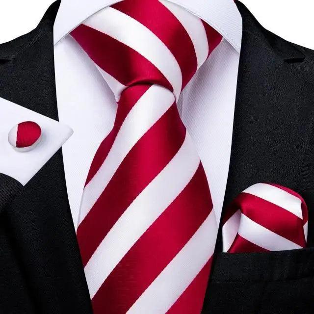 Blue Silk Necktie & Pocket Square Set