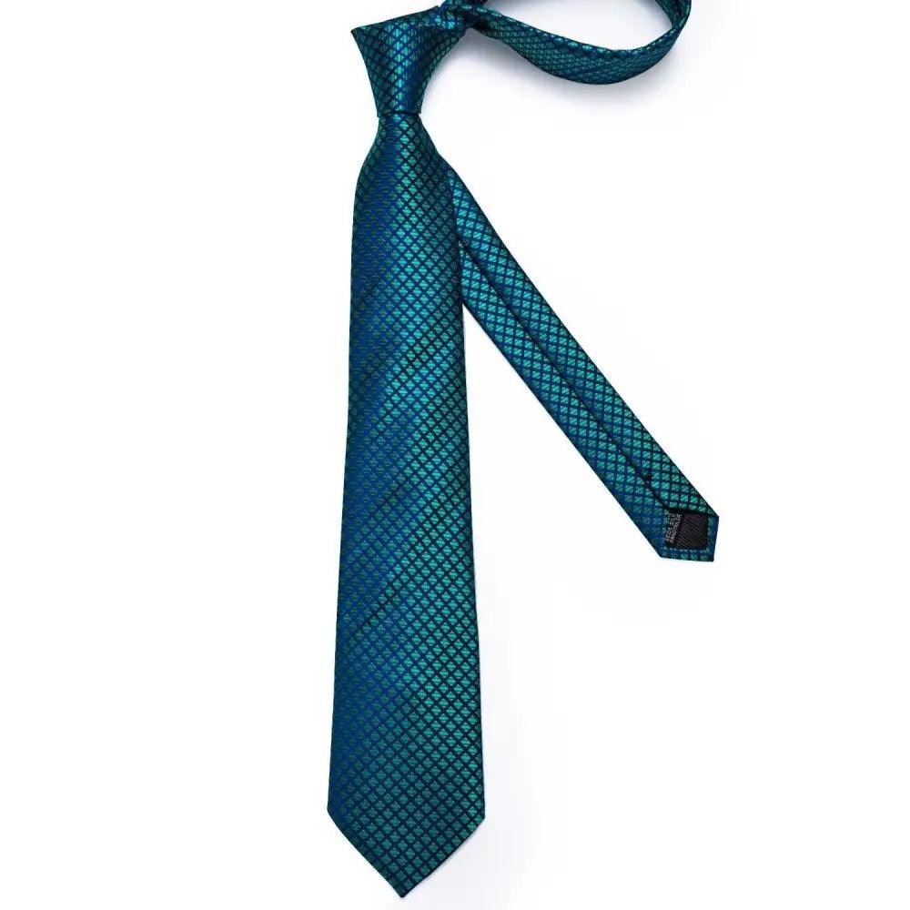 Blue Silk Necktie & Pocket Square Set