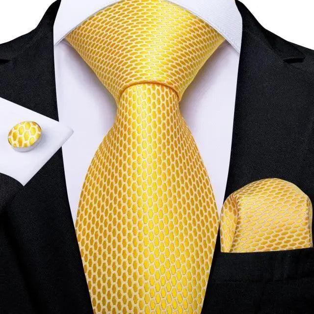 Blue Silk Necktie & Pocket Square Set