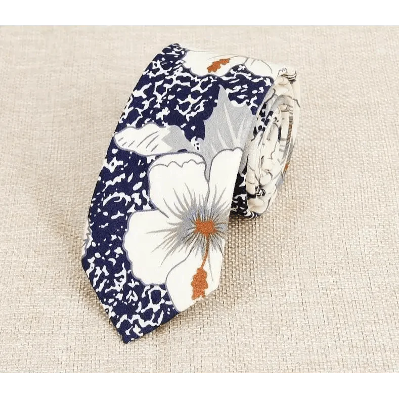 Luxury Flower Handmade Cotton Tie
