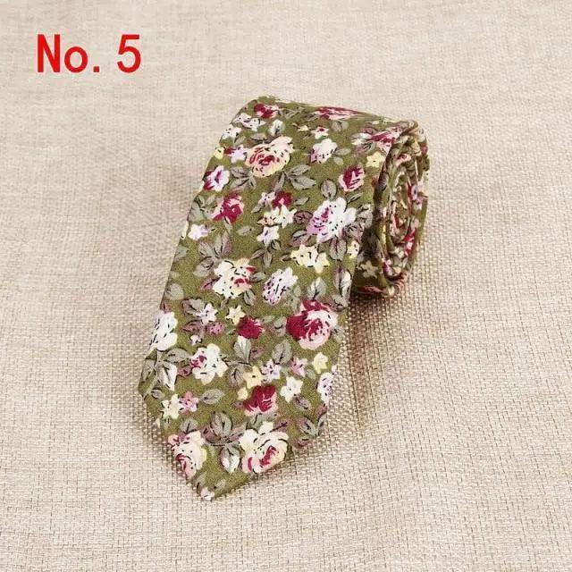 Luxury Flower Handmade Cotton Tie