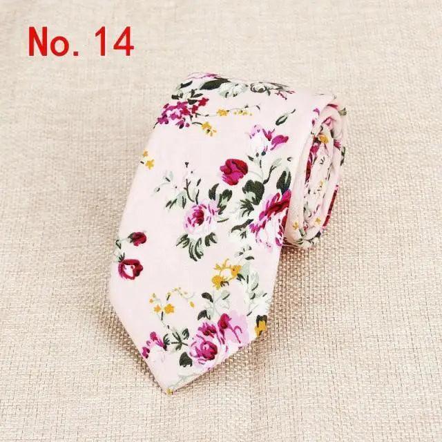 Luxury Flower Handmade Cotton Tie
