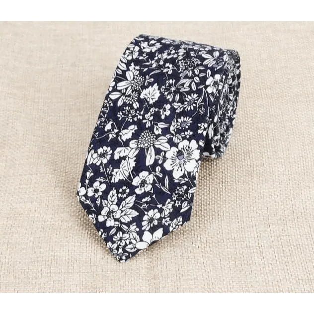 Luxury Flower Handmade Cotton Tie