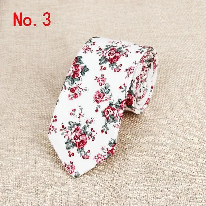 Luxury Flower Handmade Cotton Tie