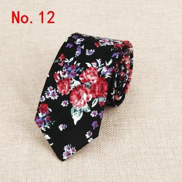 Luxury Flower Handmade Cotton Tie