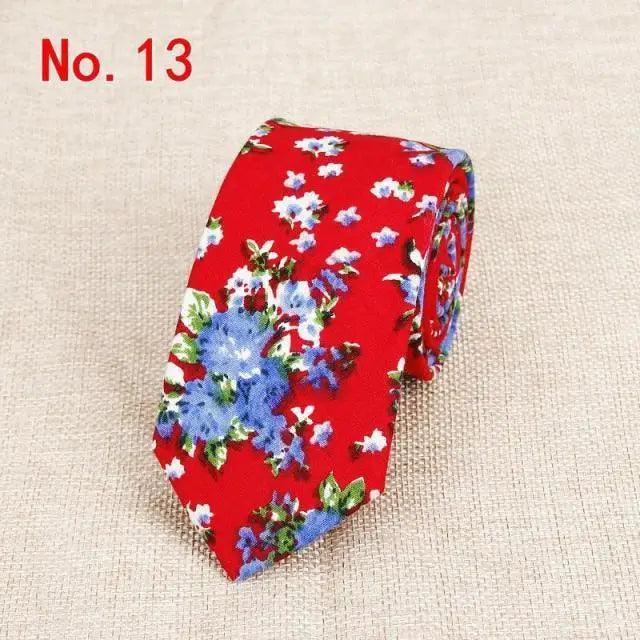 Luxury Flower Handmade Cotton Tie