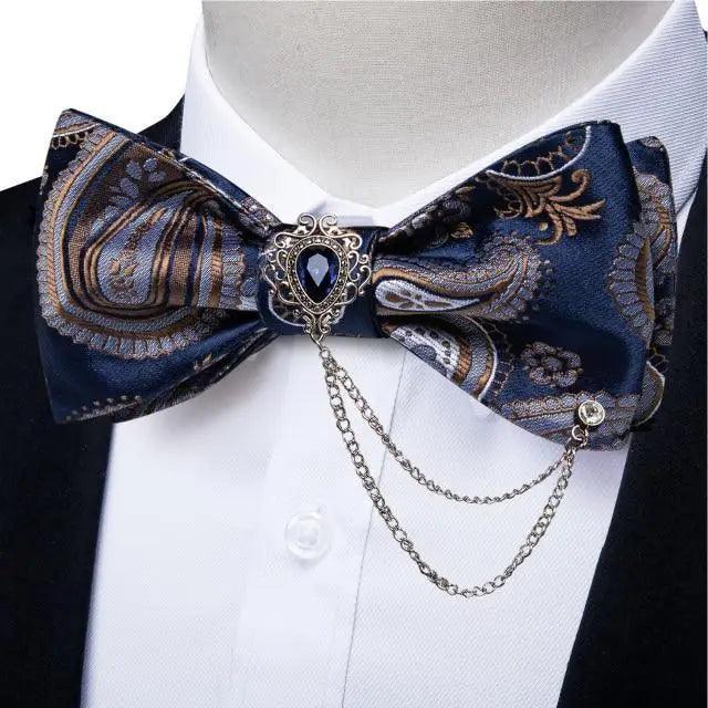 Luxury Pink Solid Men Bow Tie Silk