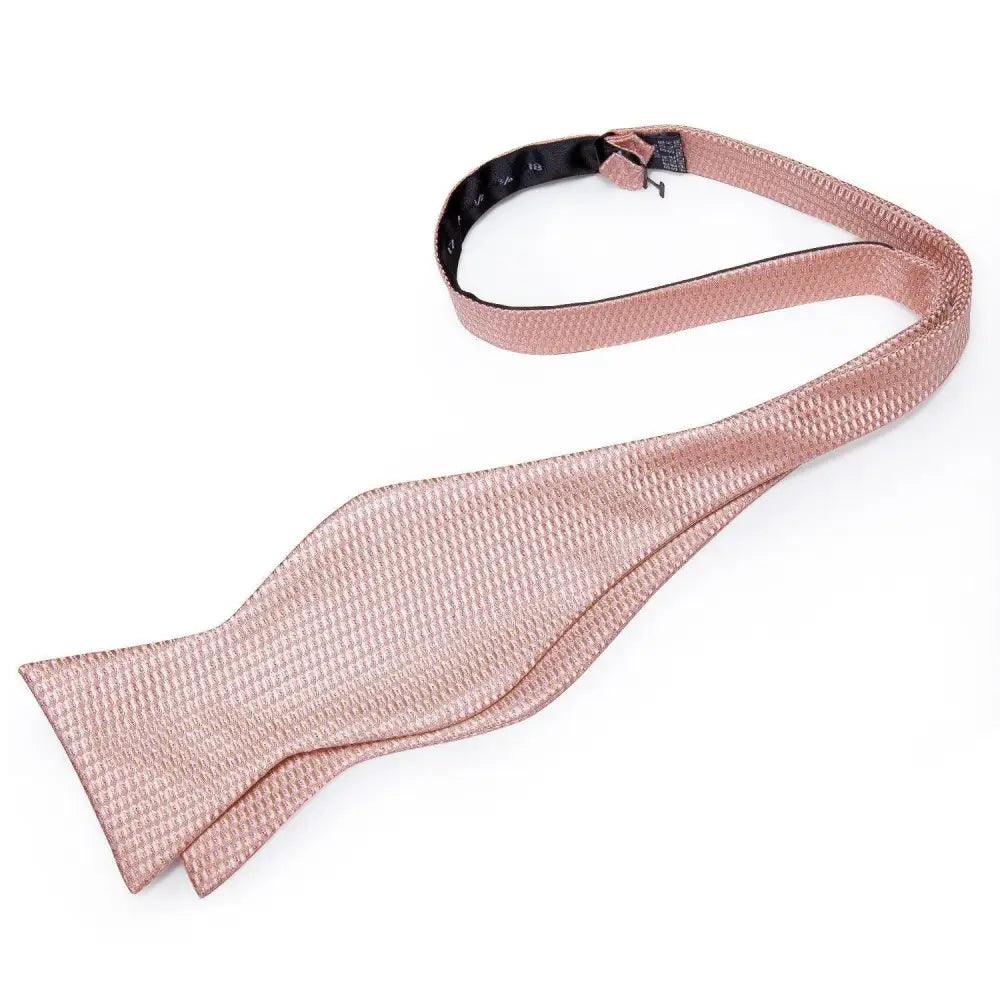 Luxury Pink Solid Men Bow Tie Silk