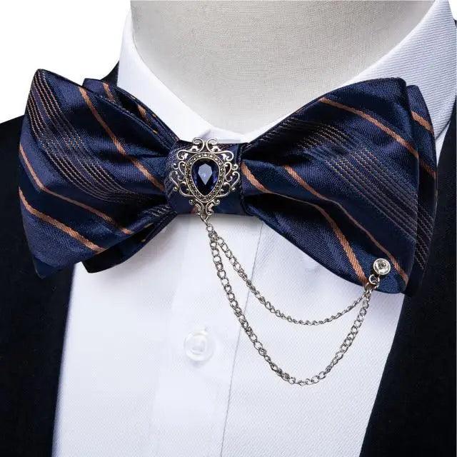 Luxury Pink Solid Men Bow Tie Silk