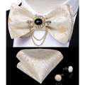Luxury Pink Solid Men Bow Tie Silk