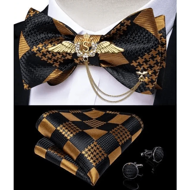 Luxury Pink Solid Men Bow Tie Silk