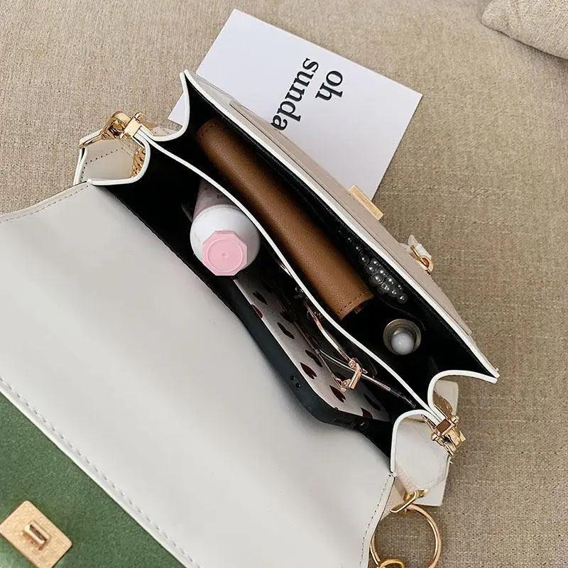 Color Block Flap Crossbody Bag