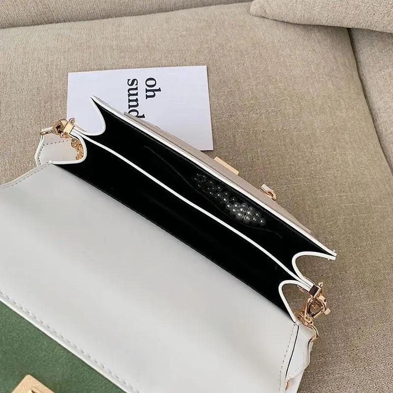 Color Block Flap Crossbody Bag