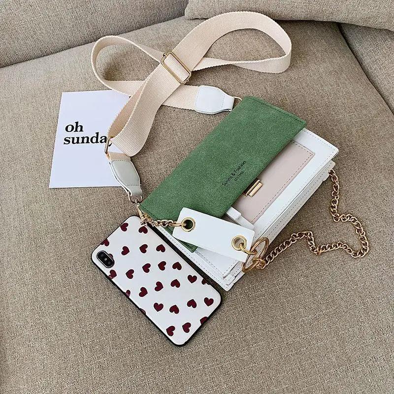 Color Block Flap Crossbody Bag