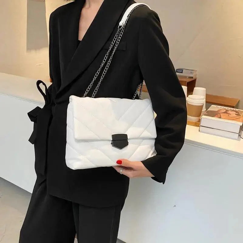 Sizzling Embroidery Thread Small PU Leather Crossbody Bag
