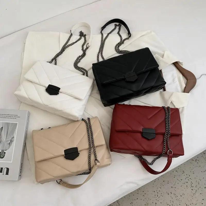 Sizzling Embroidery Thread Small PU Leather Crossbody Bag