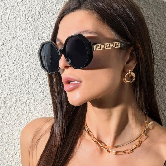 Geometric Big Frame Sunglasses