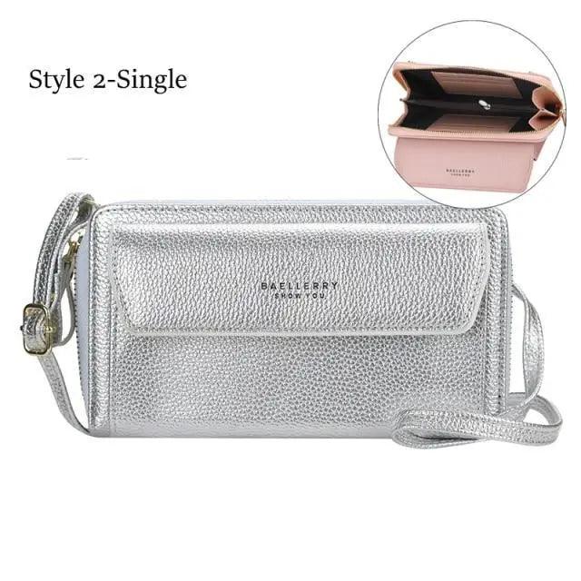 Double Layer Large Portable Crossbody Capacity Card Holders Handbag