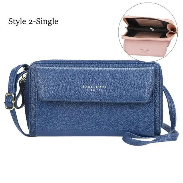 Double Layer Large Portable Crossbody Capacity Card Holders Handbag