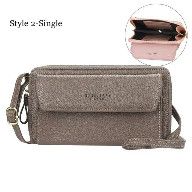 Double Layer Large Portable Crossbody Capacity Card Holders Handbag