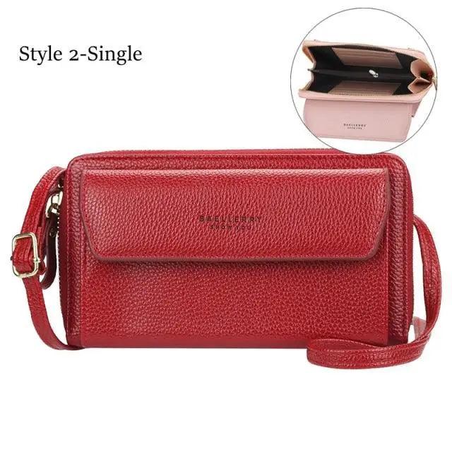 Double Layer Large Portable Crossbody Capacity Card Holders Handbag