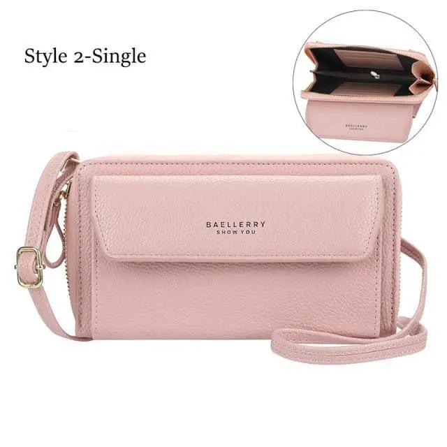Double Layer Large Portable Crossbody Capacity Card Holders Handbag