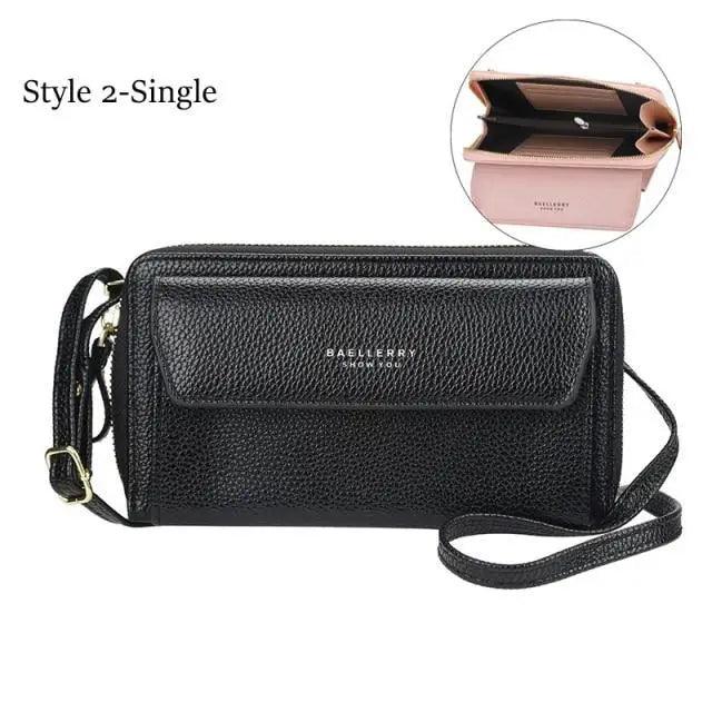 Double Layer Large Portable Crossbody Capacity Card Holders Handbag