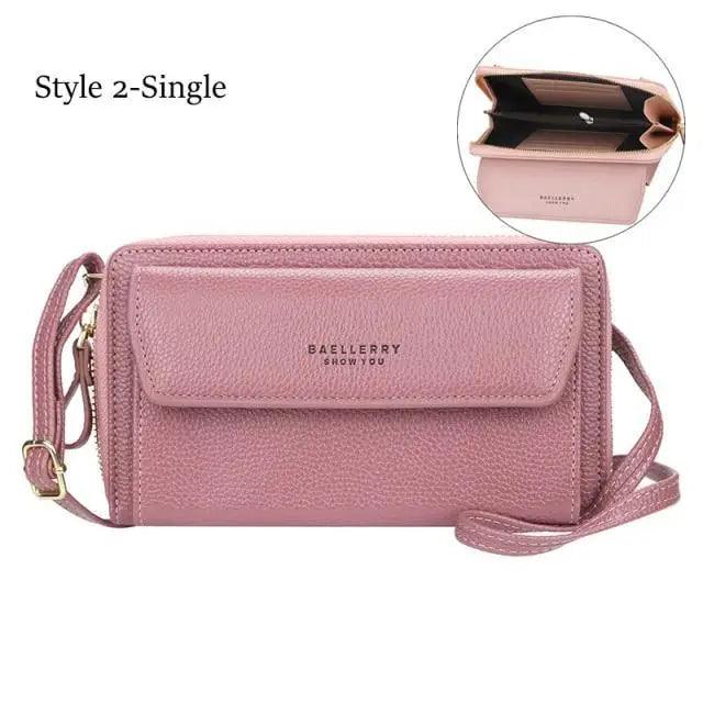 Double Layer Large Portable Crossbody Capacity Card Holders Handbag